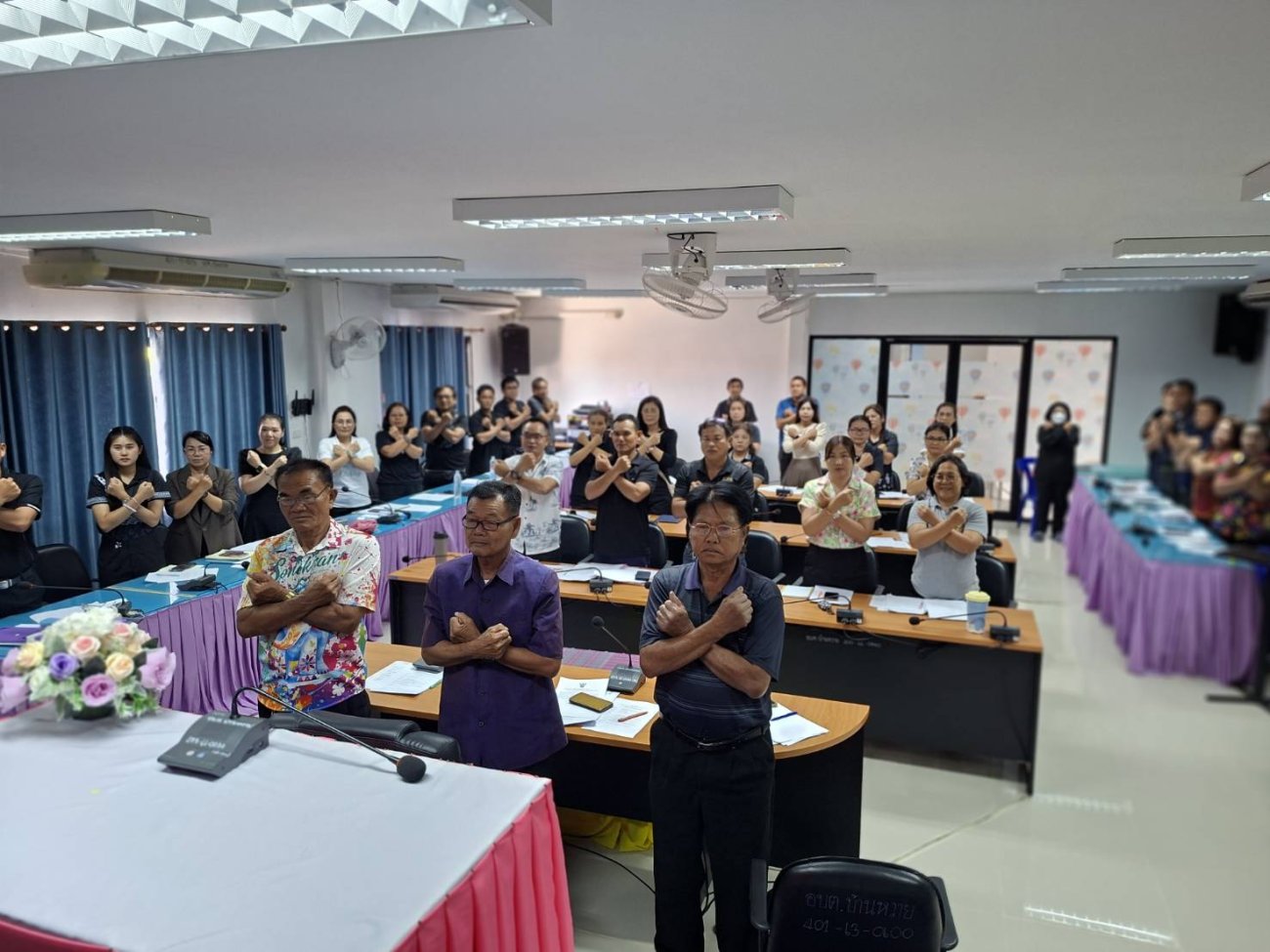 การประชุมประจำเดือนเมษายน 2569 ของคณะผู้บริหาร พนักงานส่วนตำบล และพนักงานจ้างองค์การบริหารส่วนตำบลบ้านหวาย วันที่ 7 เมษายน 2569