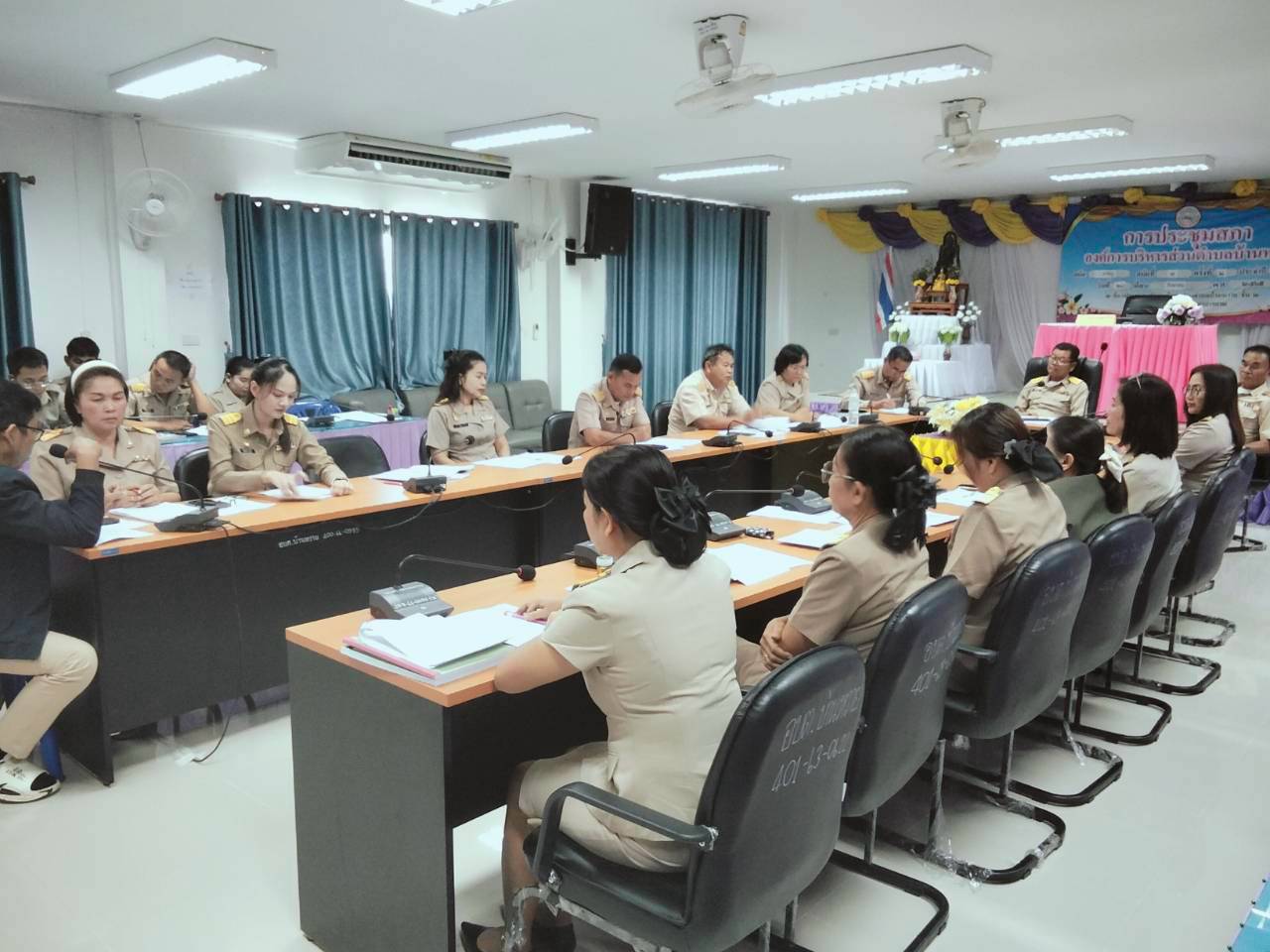 การประชุมประจำเดือนกันยายน 2569 ของคณะผู้บริหาร พนักงานส่วนตำบล และพนักงานจ้างองค์การบริหารส่วนตำบลบ้านหวาย วันจันทร์ที่ 7 กันยายน 2569